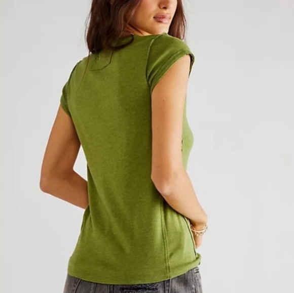 NWT! We The Free People Shirt Moss Green Women's Extra Large XL Top NEW! - Picture 2 of 15